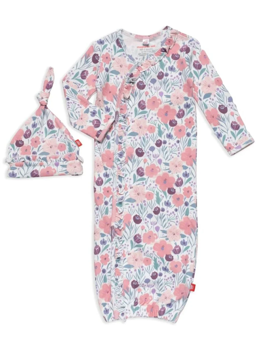 Magnetic Me Organic Cotton Newborn Sleeper Gown & Hat Set